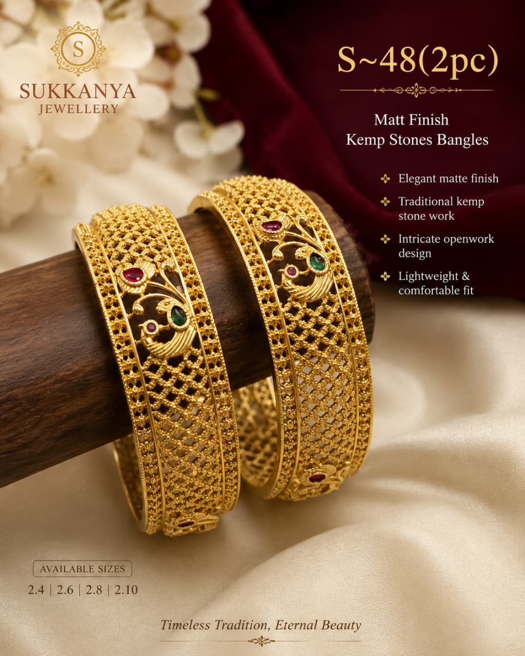 Kannika Bangles - Antique Gold Kada