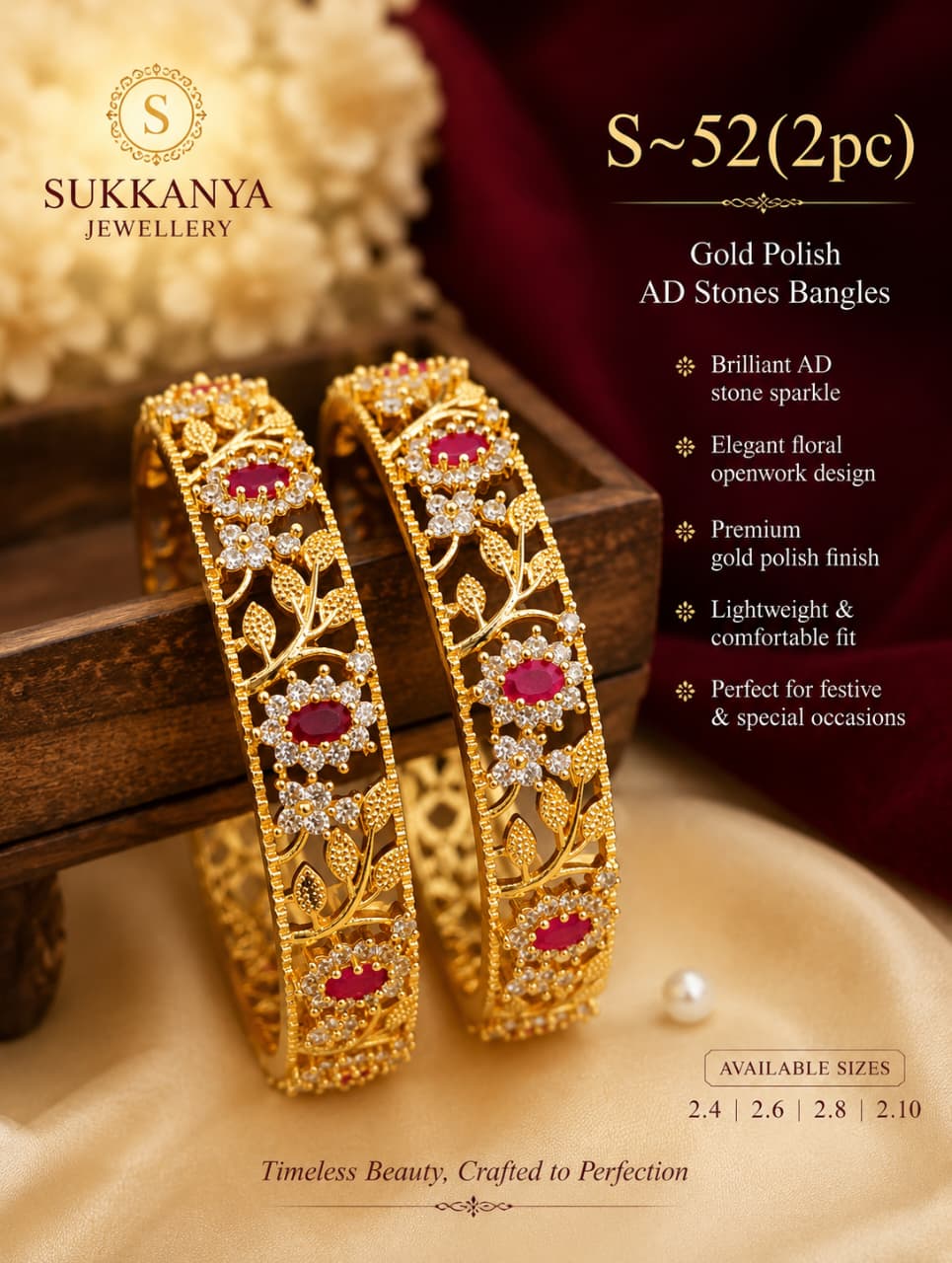 Kannika Bangles - Classic Temple Kada