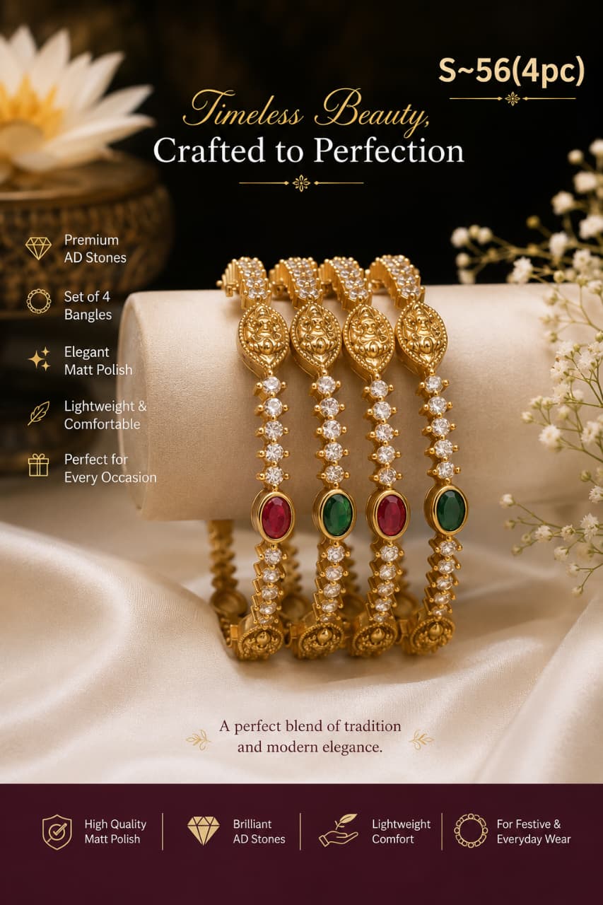 Peacock Gold Bangle - Sri Kannika Bangles