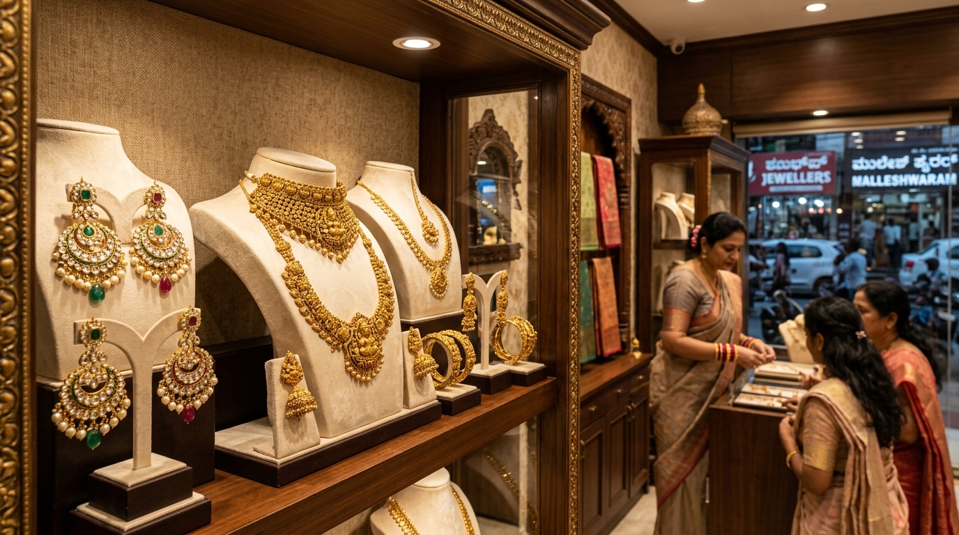 Bridal jewellery shopping in Malleshwaram Bangalore