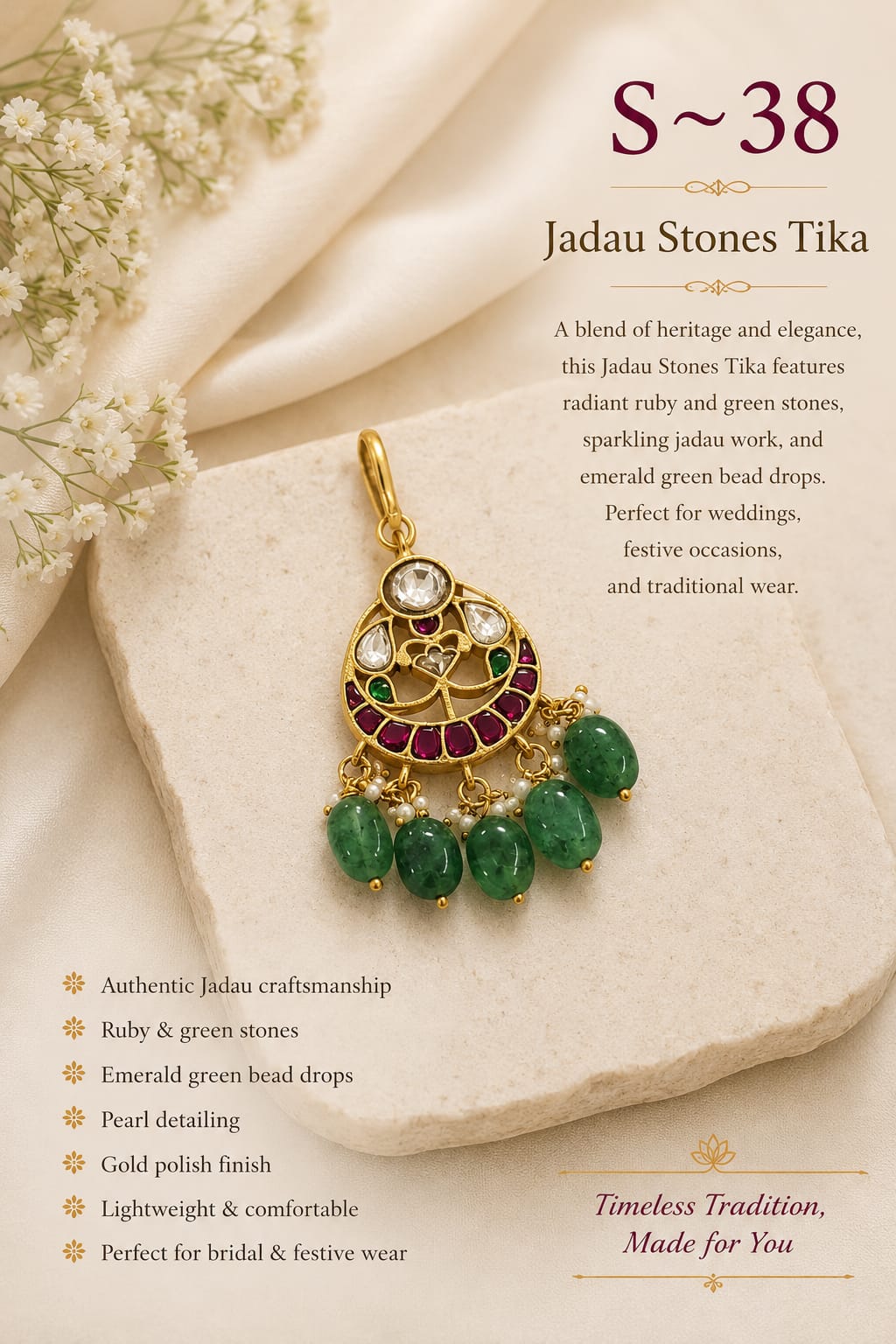 Kannika Bangles - Floral Pearl Jhumka