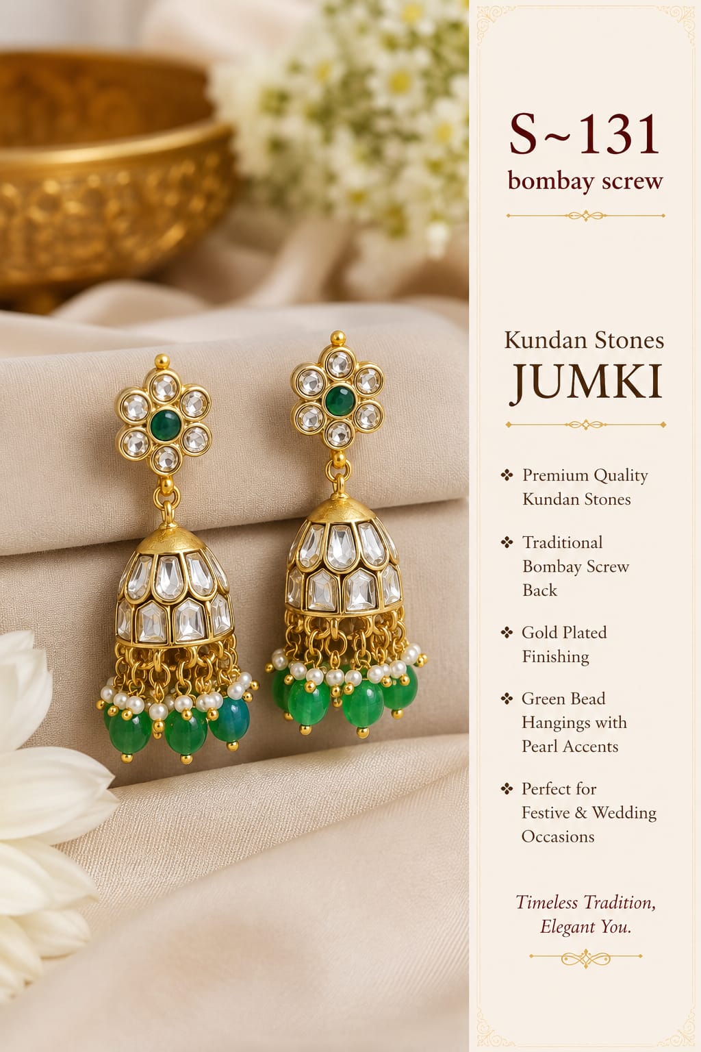 Kannika Bangles - Classic Temple Jhumka