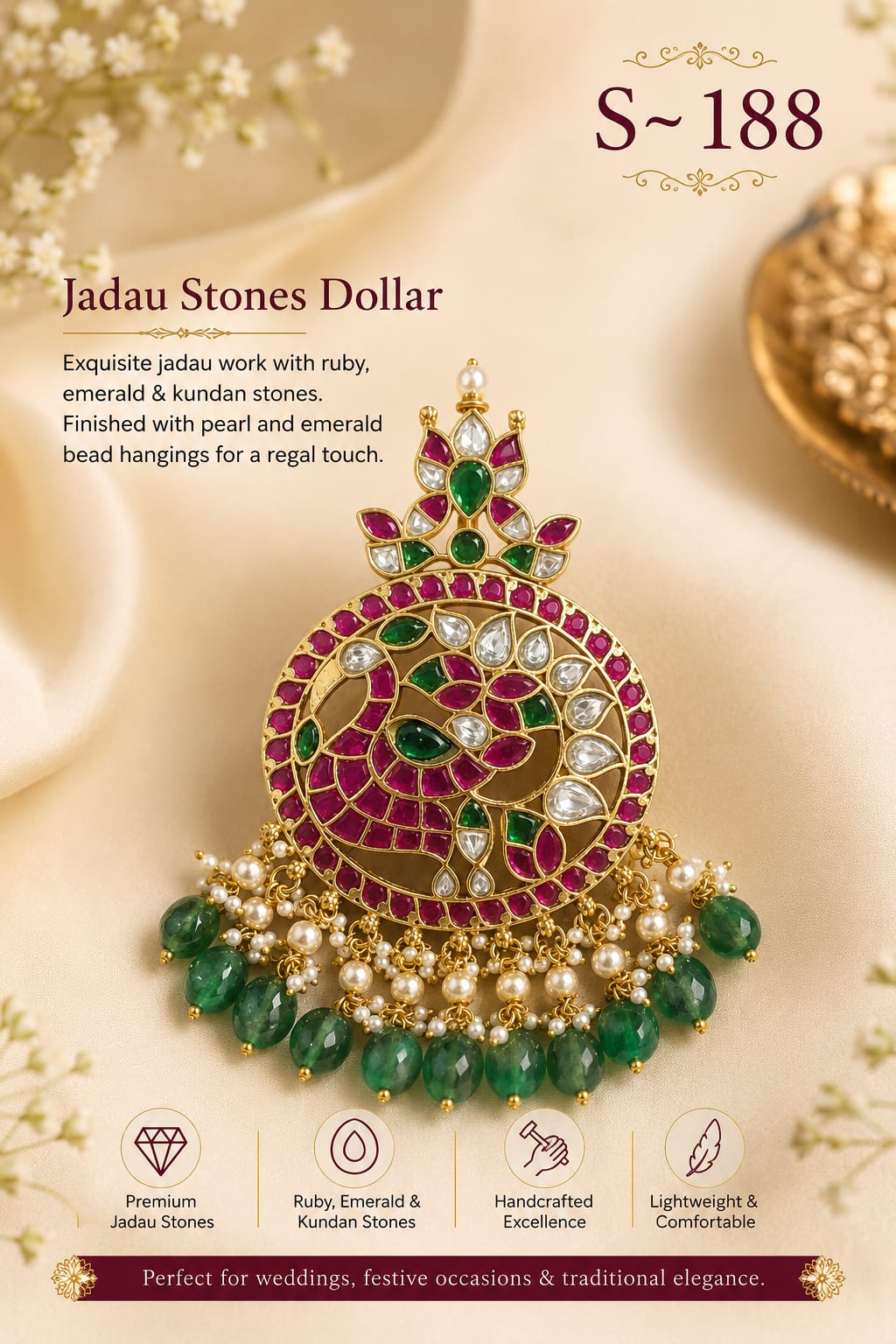 Bridal Kemp Drops - Sri Kannika Bangles