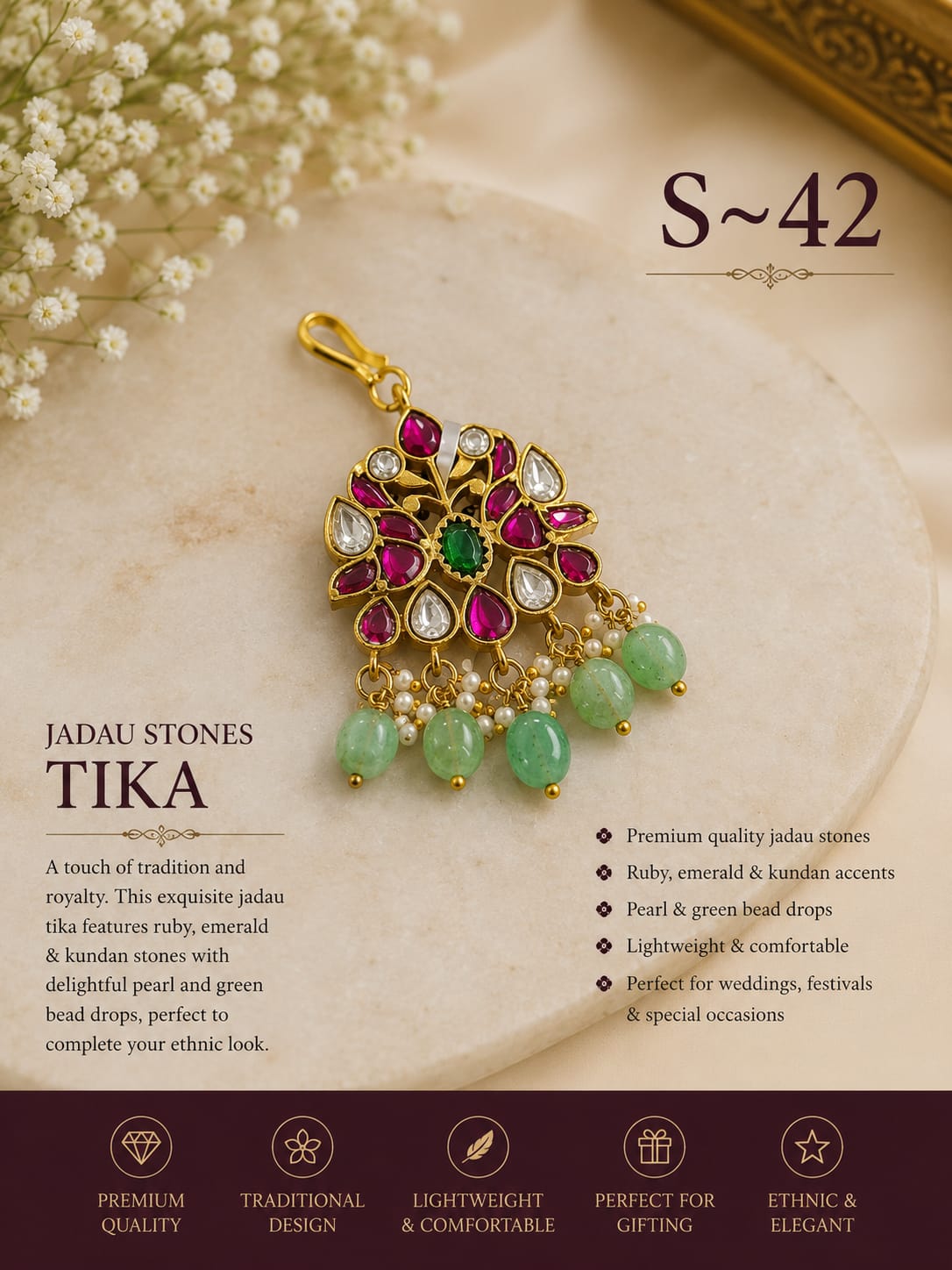 Kannika Bangles - Emerald Gold Tikka