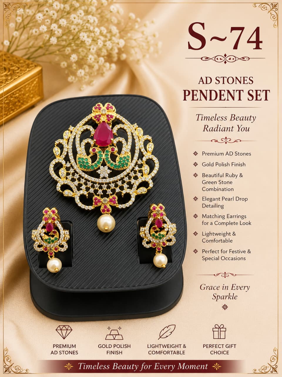 Kannika Bangles - Royal Ruby Pendant