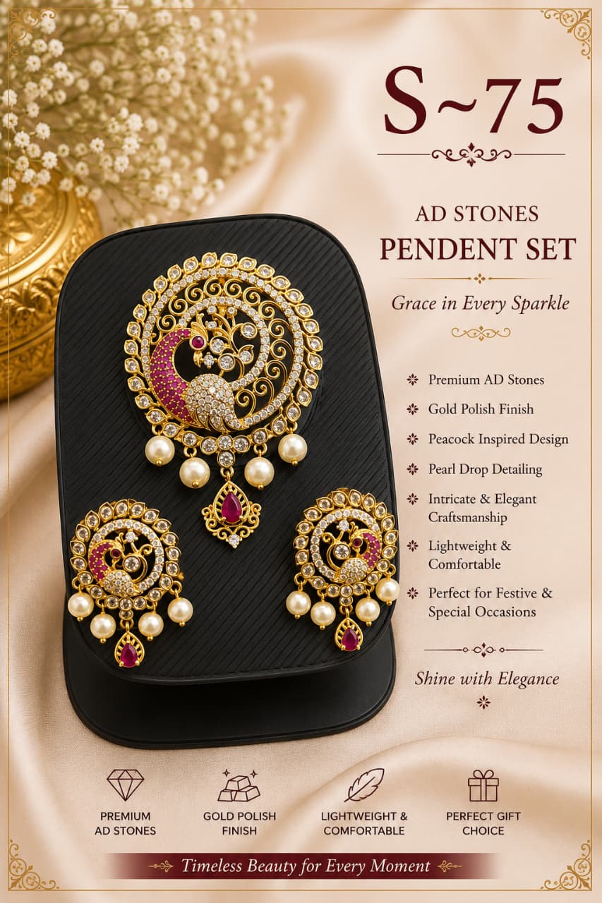 Heritage Kemp Pendant - Handcrafted Indian Jewellery Bangalore