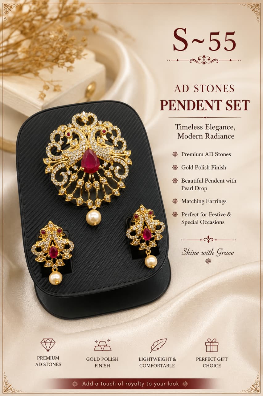 Classic Gold Pendant - Handcrafted Indian Jewellery Bangalore